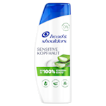 Head & Shoulders SENSITIVE KOPFHAUT Anti-Schuppen Shampoo mit Aloe Vera, bewirbt bis zu 100% Schuppen-Schutz und 0% Farbstoffe und Silikone.