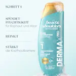 Head & Shoulders DERMAXPRO Shampoo: spendet Feuchtigkeit, reinigt und stärkt die Kopfhautbarriere.