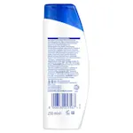 Head & Shoulders Anti-Schuppen Shampoo-Flasche, Rückseite mit Inhaltsstoffen und dem Hinweis wirkt gegen 3 Kopfhautprobleme: Schuppen, schuppenbedingtes Jucken und Öl.