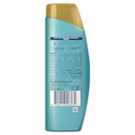 Head & Shoulders Derma X Pro Anti-Schuppen-Shampoo für empfindliche Kopfhaut, mit Ceramid-Komplex und Manuka-Honig – Rückseite der Flasche.