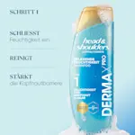 Head & Shoulders DERMAXPRO Shampoo: Schritt 1 reinigt, schließt Feuchtigkeit ein und stärkt die Kopfhautbarriere.