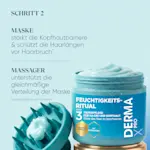 Schritt 2: Feuchtigkeitsmaske und Massager für Kopfhaut und Haare gegen Haarbruch