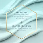 Grafik zu Niacinamid und Ceramide-Komplex für bessere Feuchtigkeit und stärkere Kopfhautbarriere