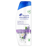 Head & Shoulders Anti-Schuppen-Shampoo Sanfte Pflege Flasche, bewirbt bis zu 100% Schuppen-Schutz und 3-fach Schutz.