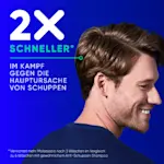 2x schneller im Kampf gegen die Hauptursache von Schuppe. Vernichtet mehr Malassezia nach 3 Waschen im Vergleich zu 6 Waschen mit gewohnlichen Anti-Schuppen Shampoo.