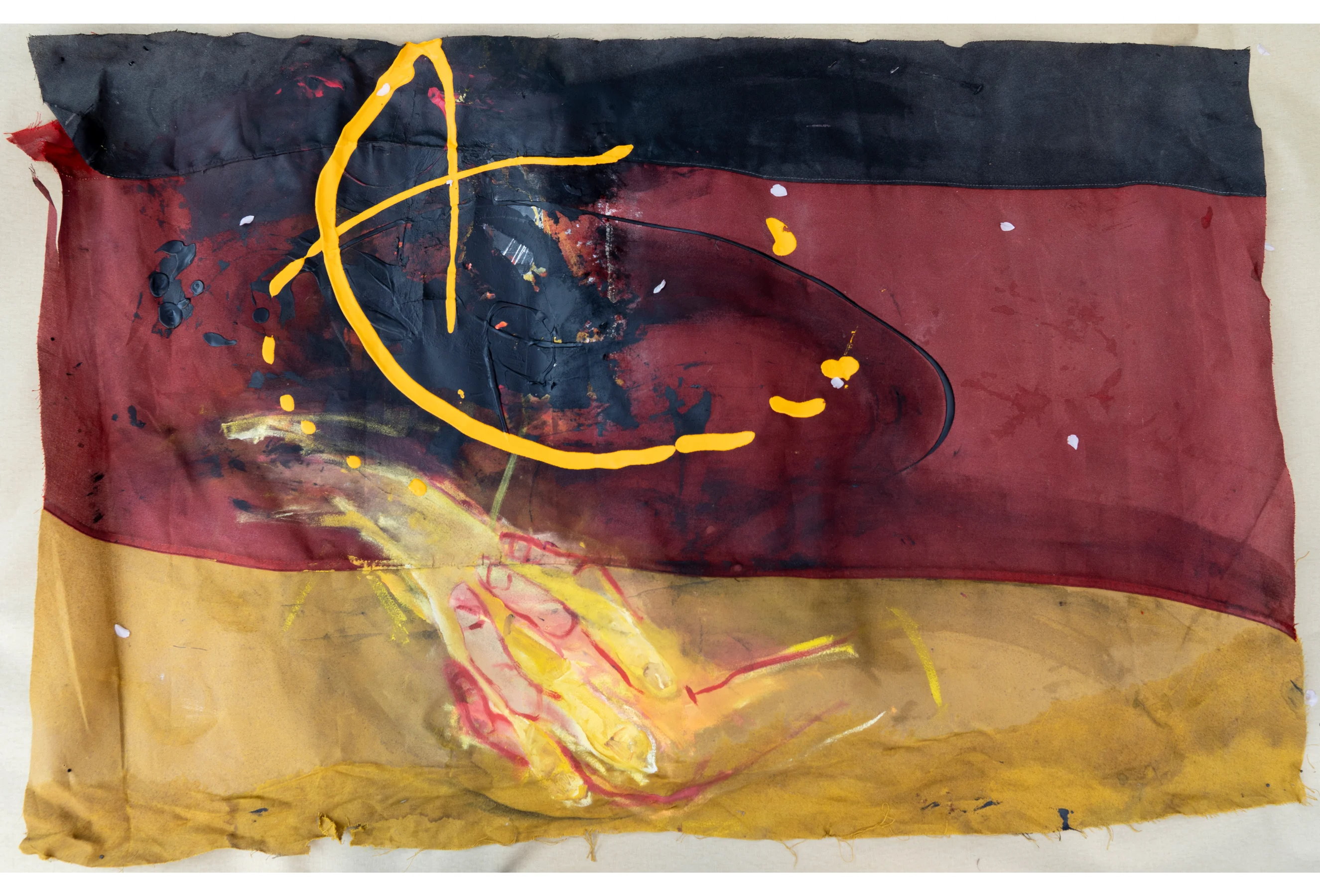 Painting on german flag
