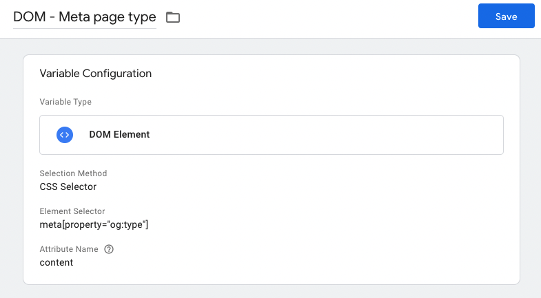 Metadata - page type