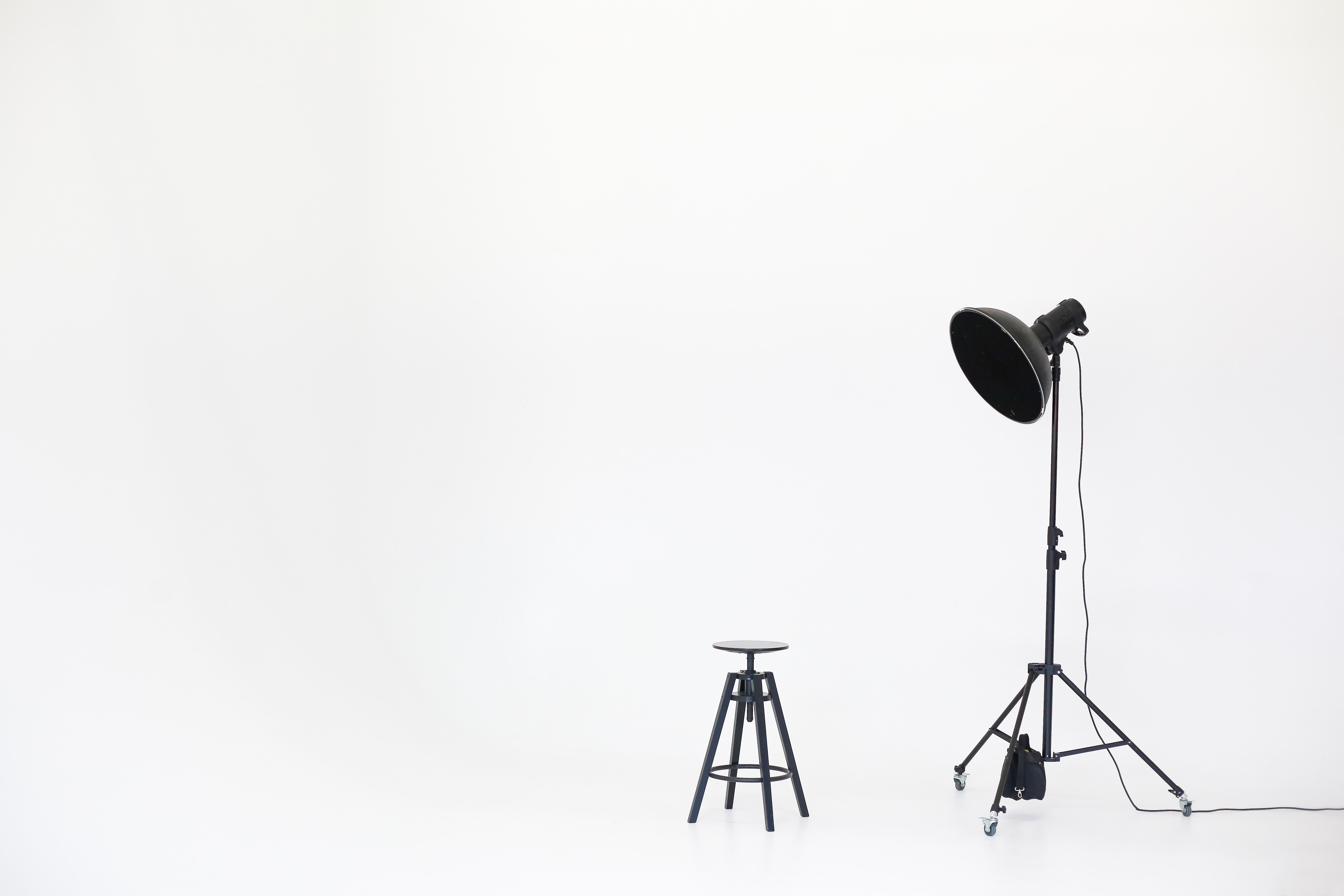 Chair and studio lamp