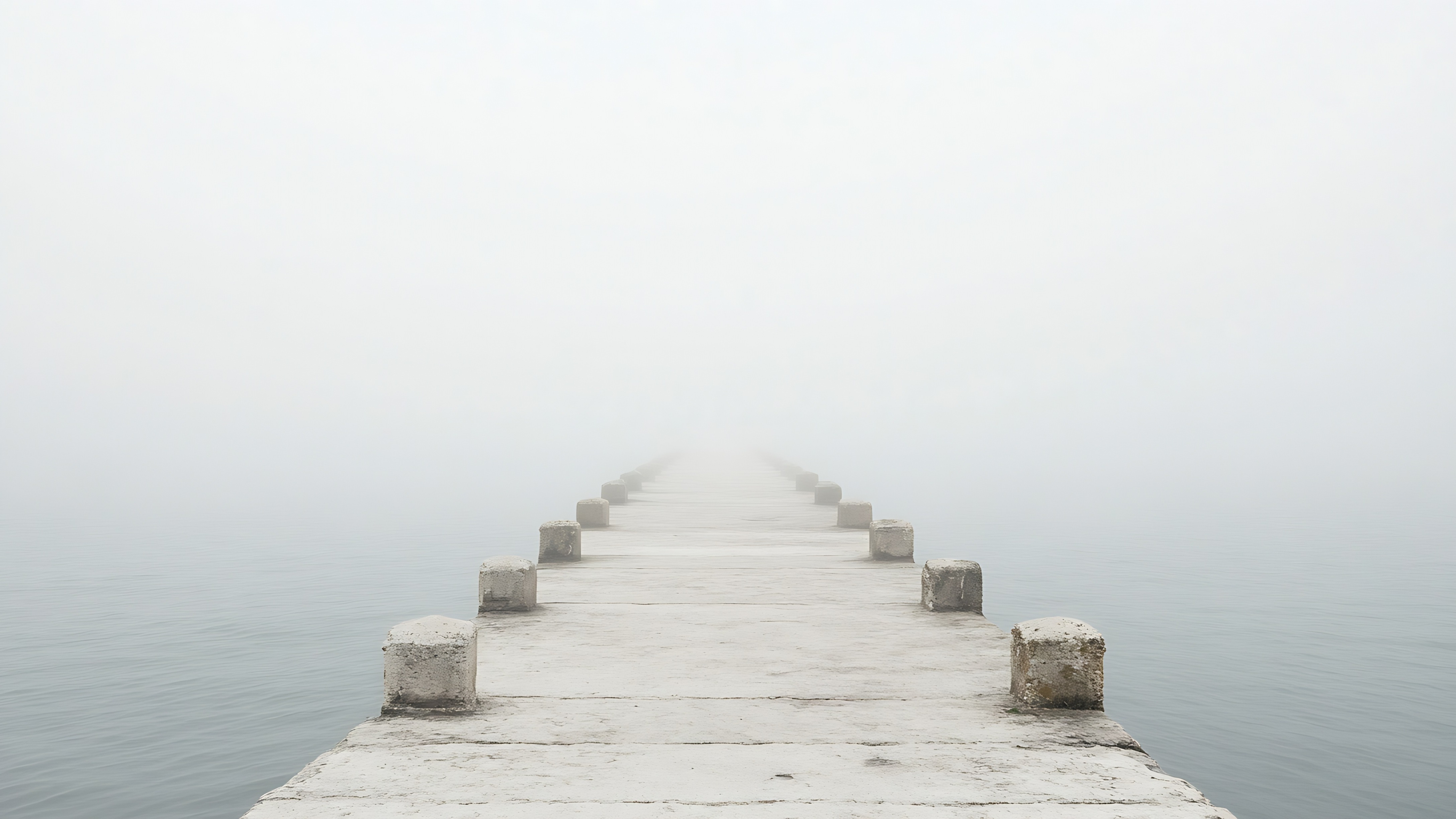 Jetty in fog