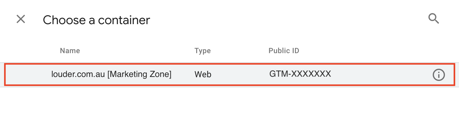 GTM zones-choose-container