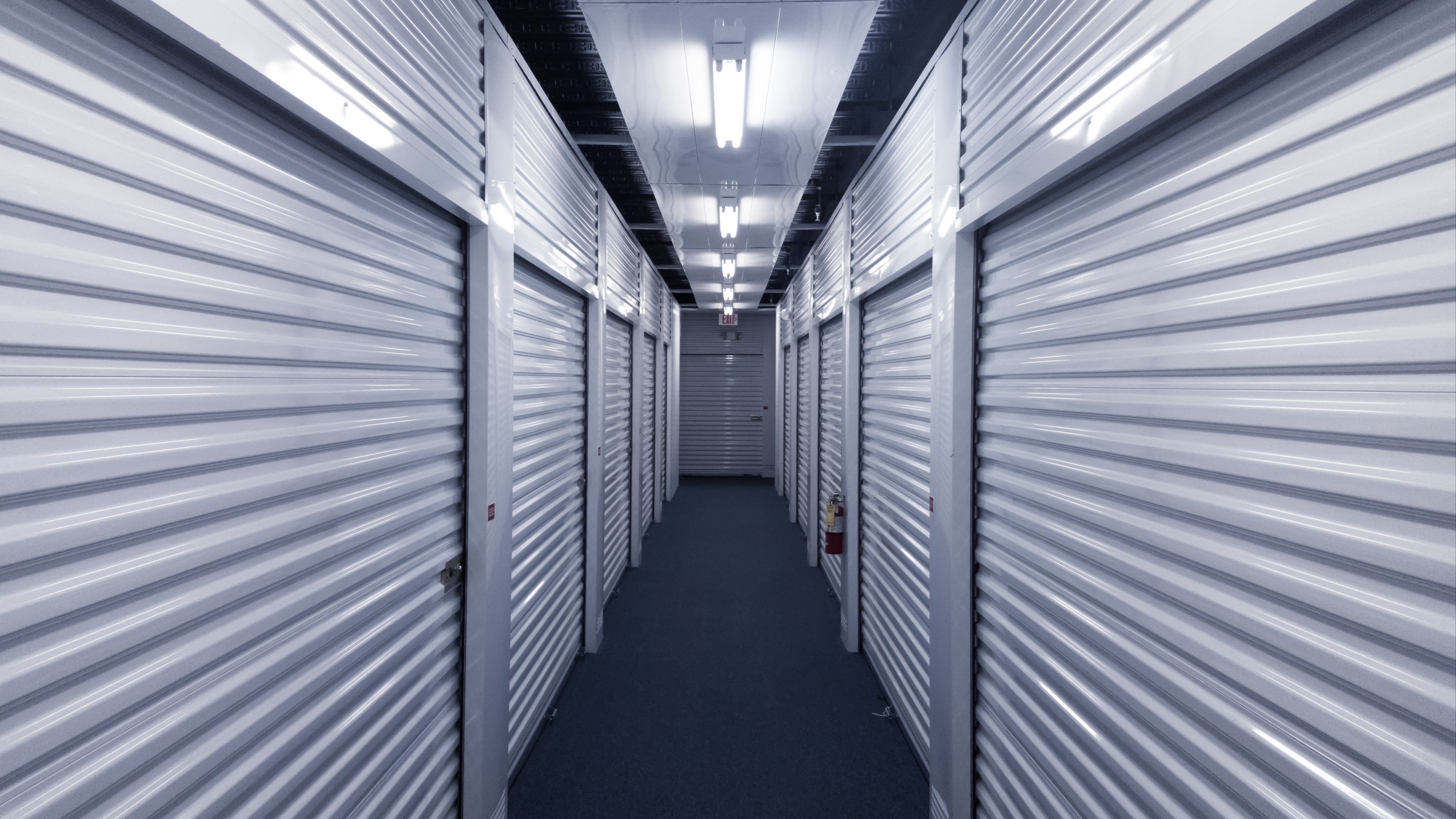 Storage unit hallway