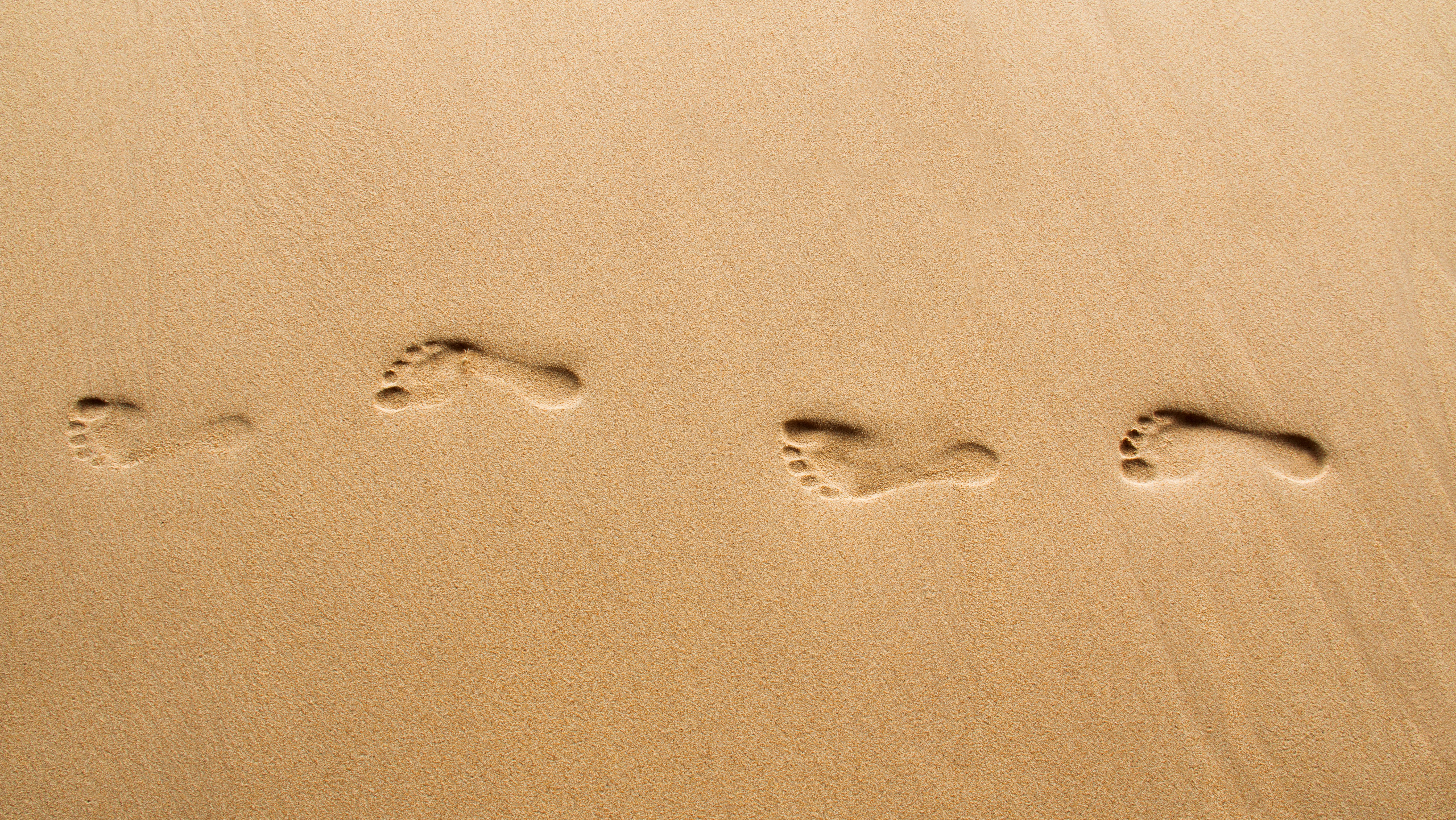 Sand footprints