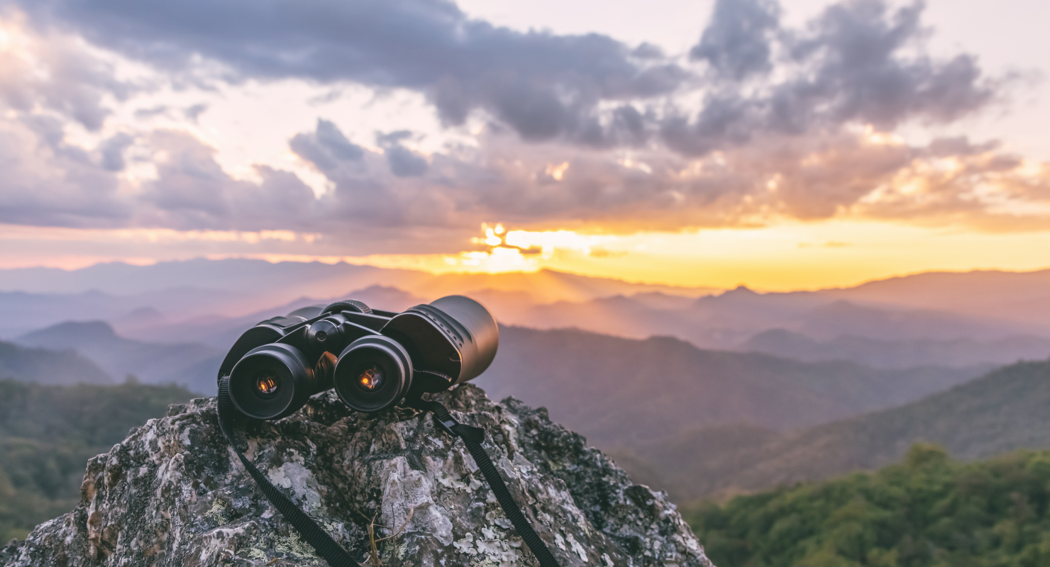 Binoculars mountain