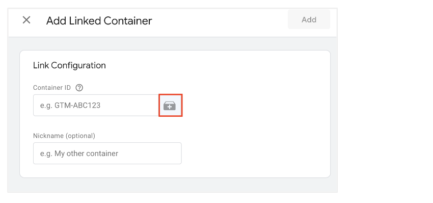 GTM zones-click-plus-container-id-field