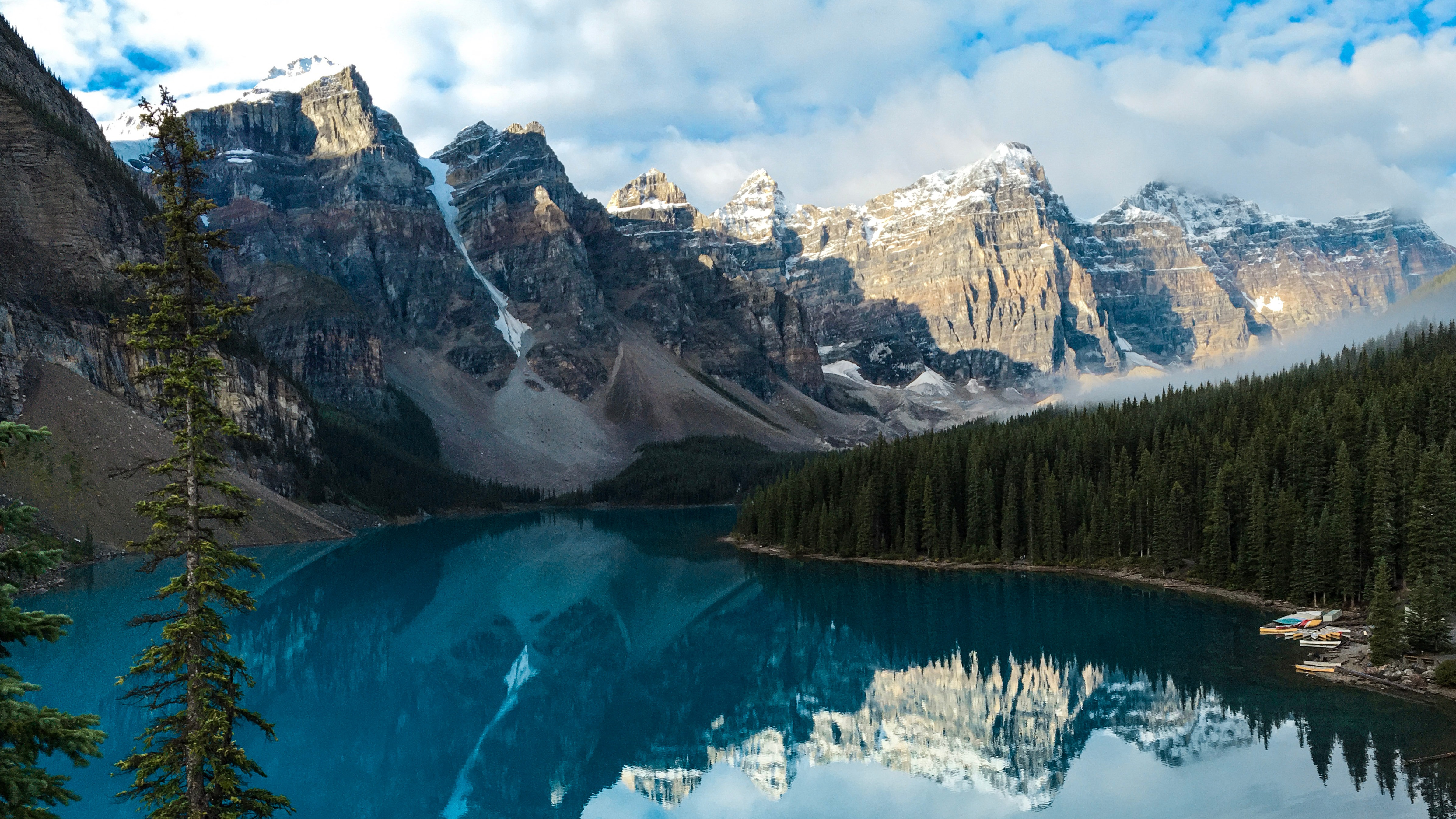 Mountains overlooking river and forest