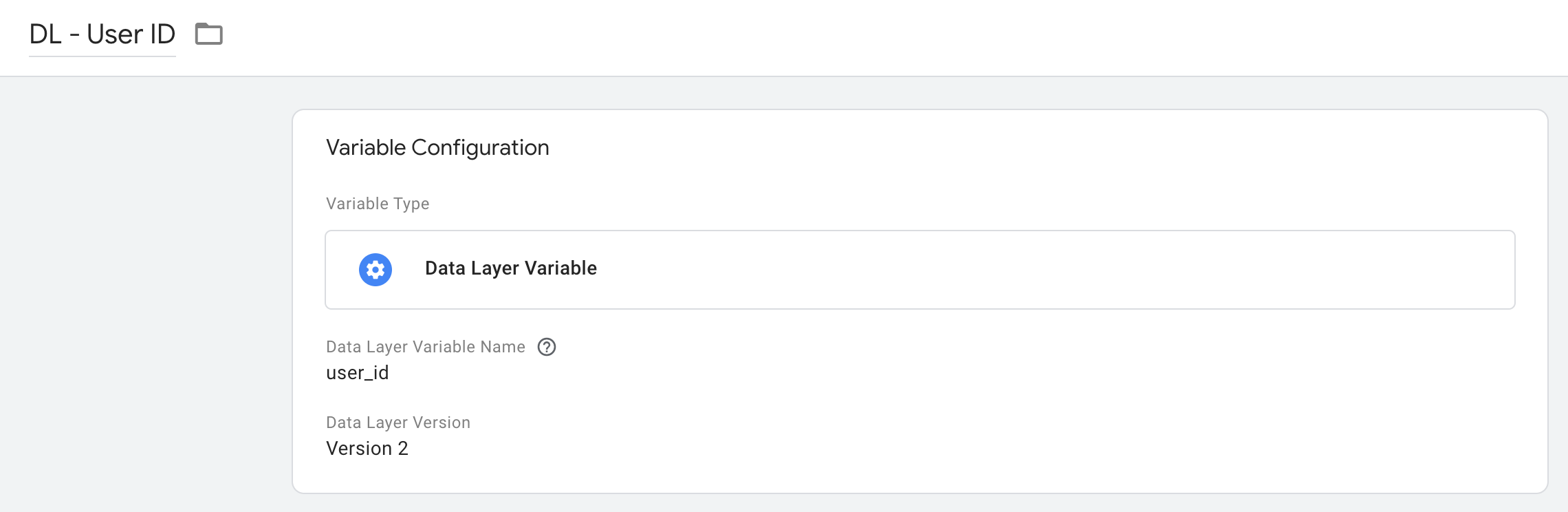 Variable Configuration in GTM