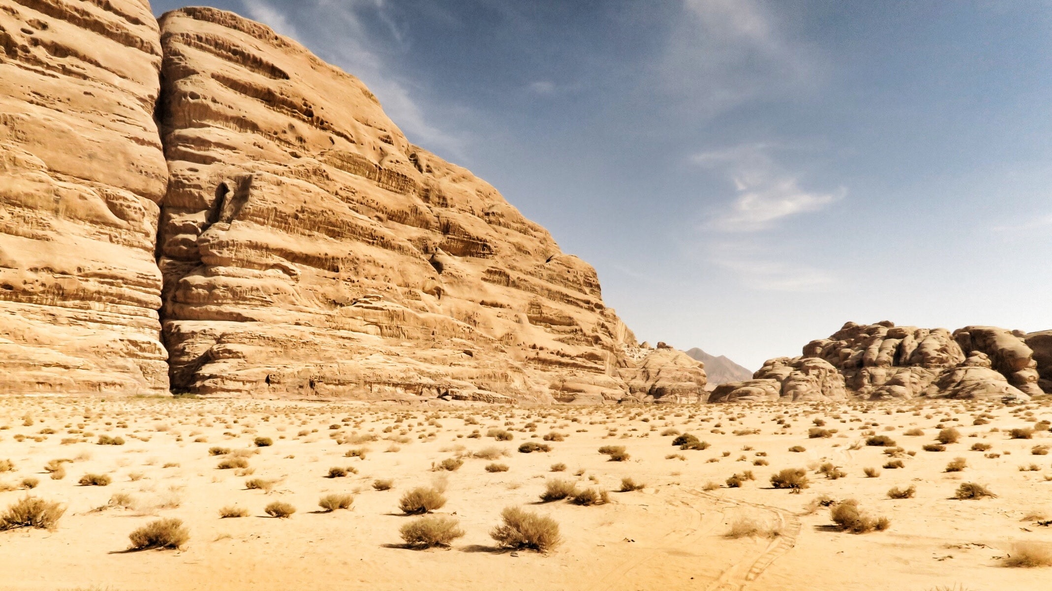 Mountain and rocks in the desert