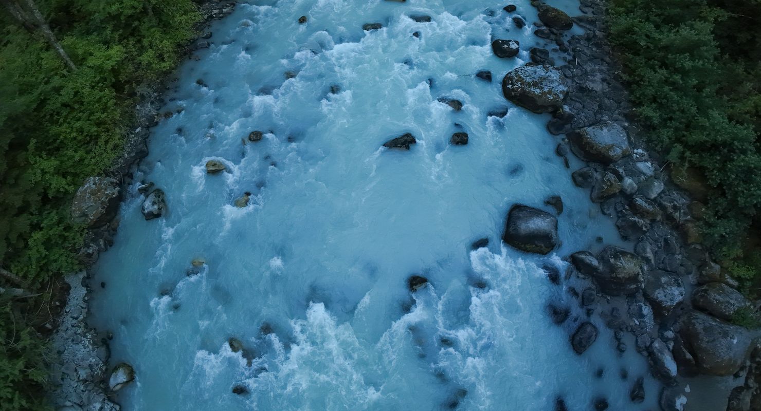 icy river lake
