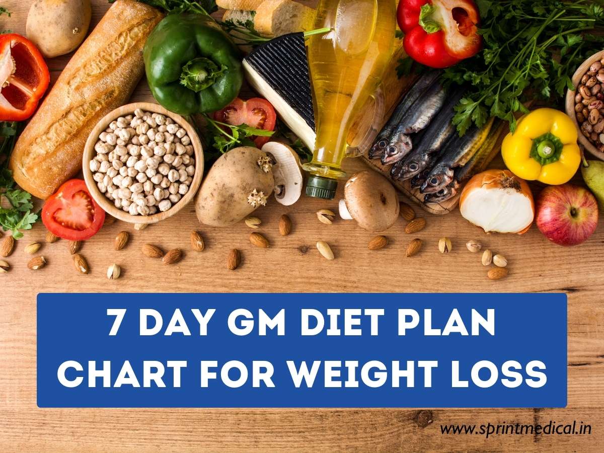 7 Day GM Diet Plan Chart for Weight Loss