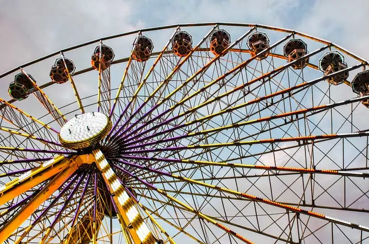 Grande roue vue du sol