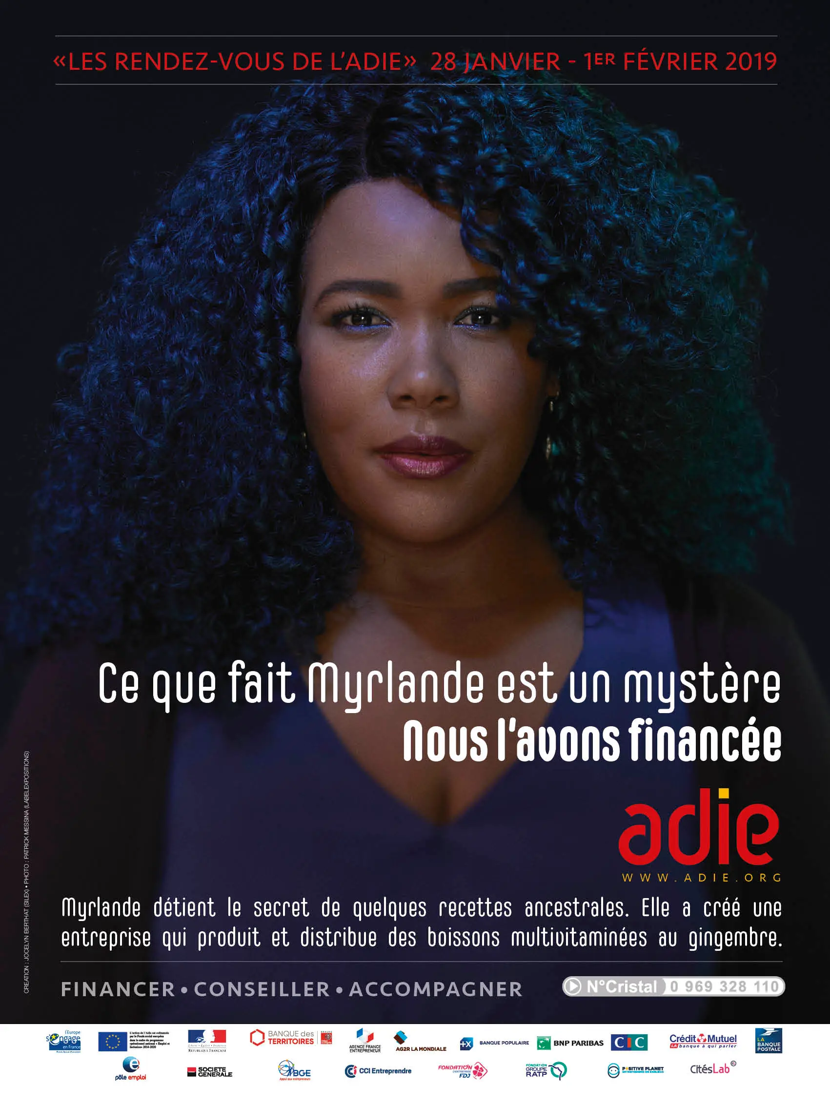 Affiche Myrlande de notre campagne contre le gâchis des talents