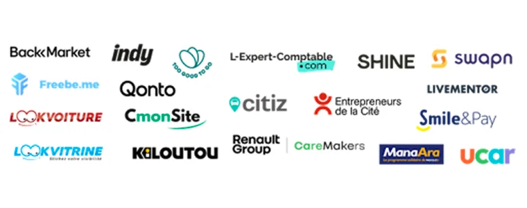 Logos des partenaires de l'Adie qui proposent des bons plans