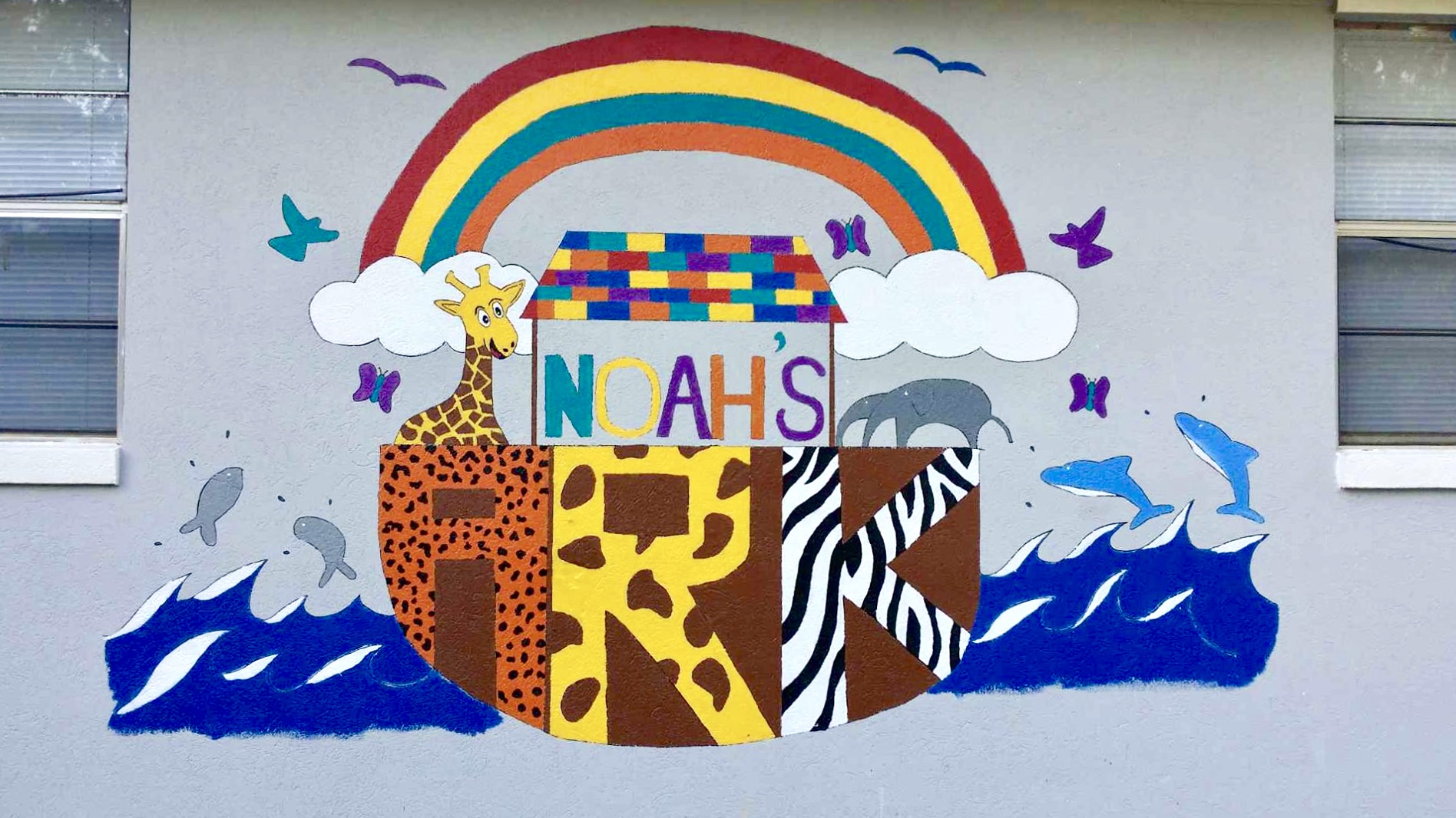 A mural on the building of Noah's Ark Preschool Academy in Dawson, Ga. (Provided by Tracy Weston)