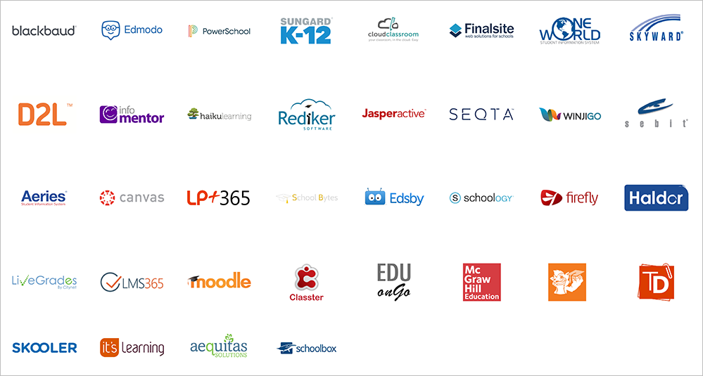 Office 365 for Education's new partners. Image credit: Microsoft