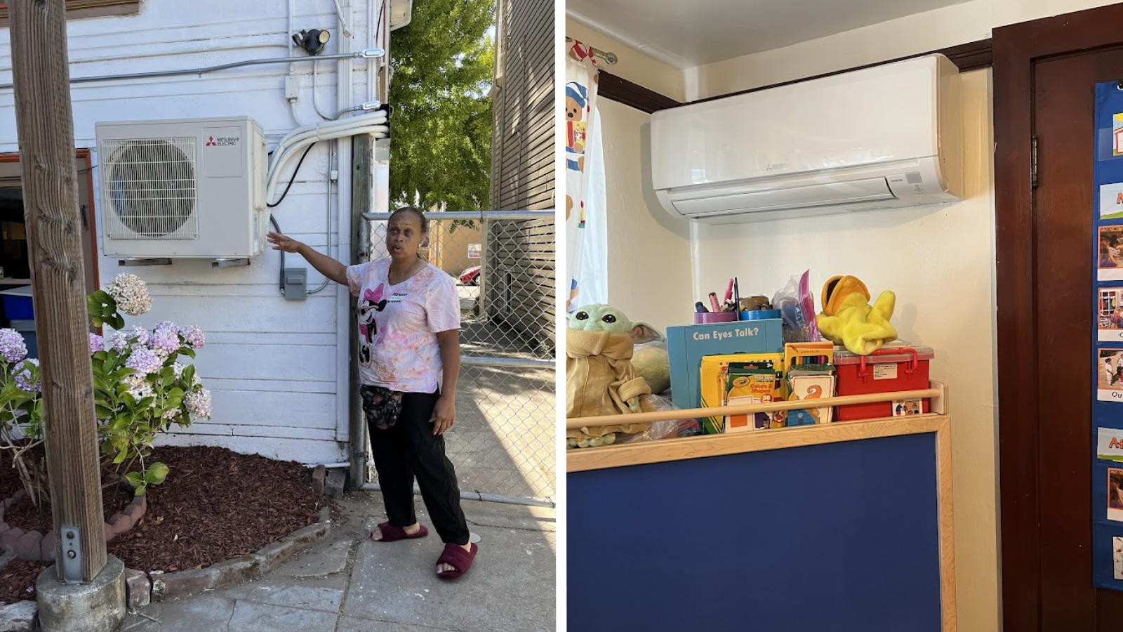 With the help of a grant, Nancy Harvey received a new energy-efficient ductless mini-split heat pump, making her house more comfortable during winter and summer. Photo courtesy of LIIF.