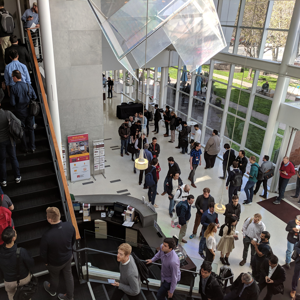 The venture capitalists wait in line. Photo Credit: Tony Wan