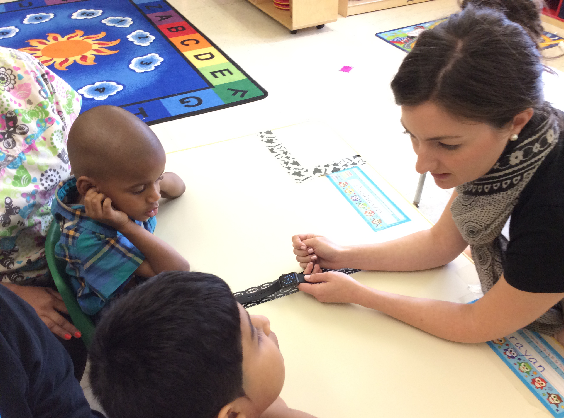 Monica Burns uses the Apple Watch to engage Ms. Nimon’s Pre-School Class.