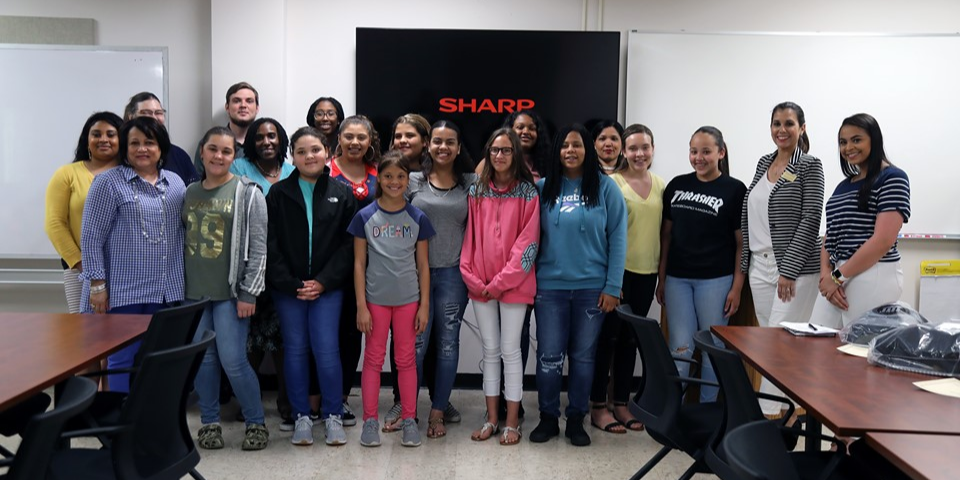 The Girls Who Code club at UNC Pembroke is made up of members of the Lumbee Tribe. The students used their impact project to address mental health issues in the community. (UNCP)