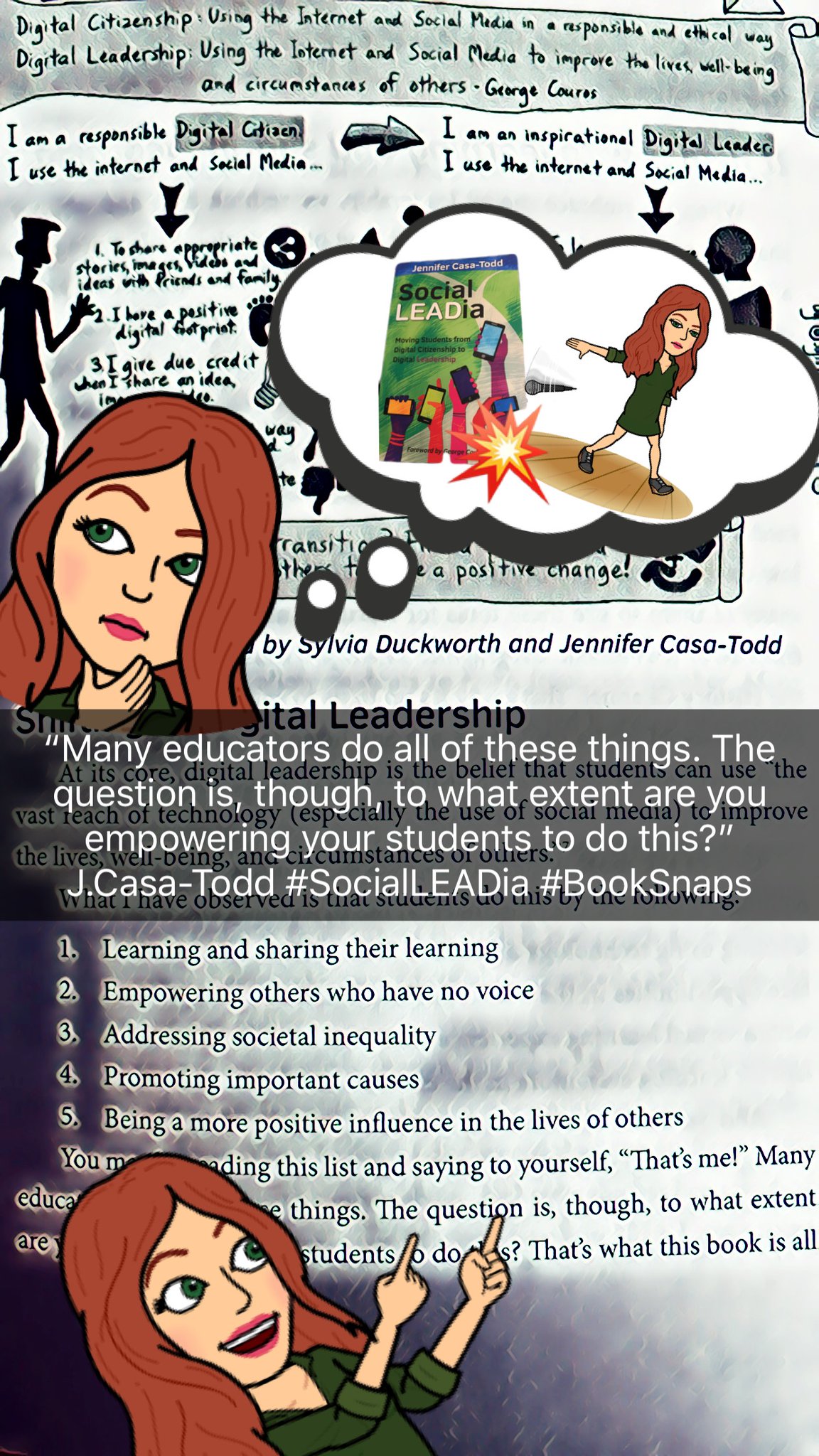 A Snapchat #Booksnaps example.