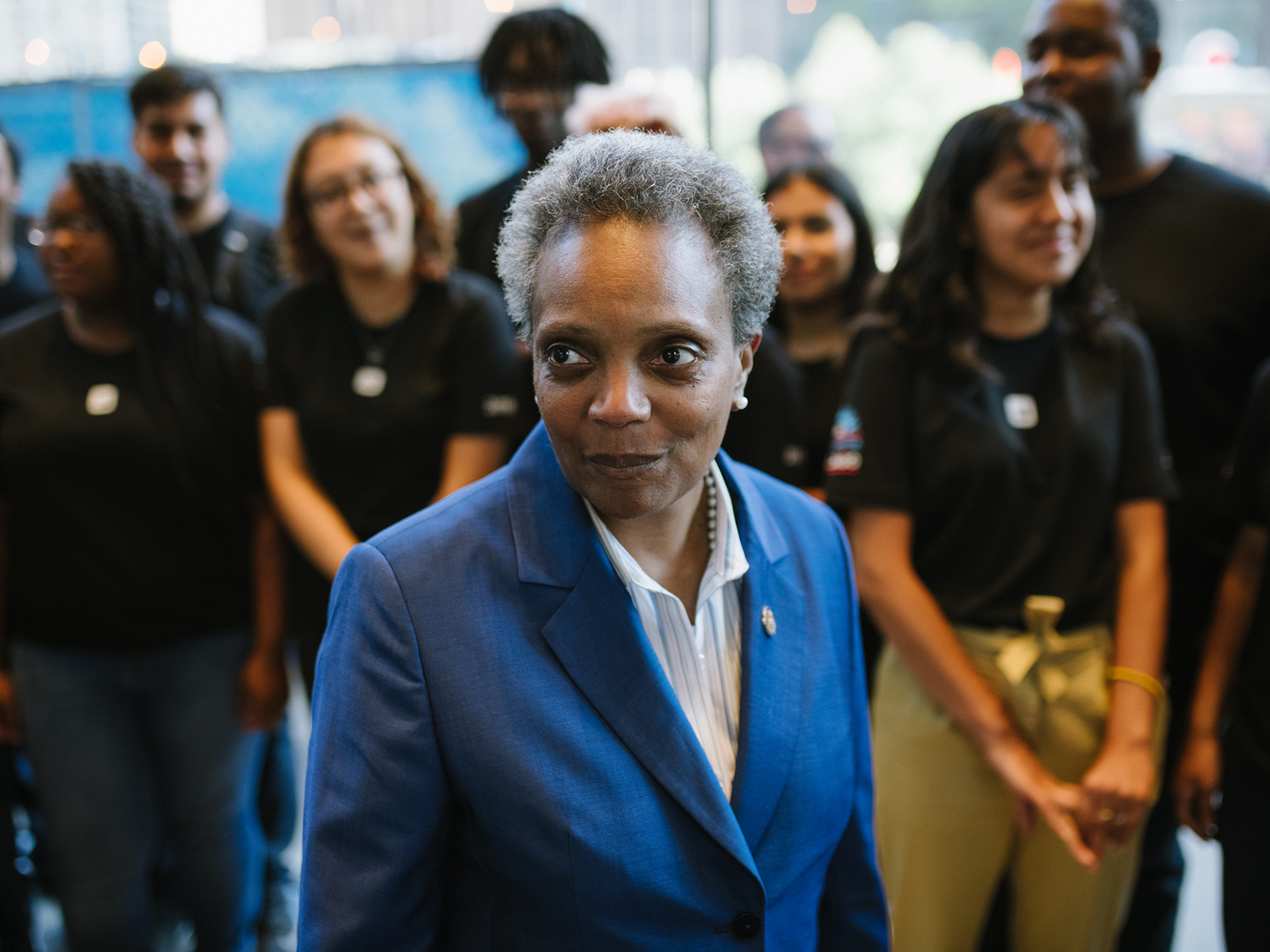 Chicago Mayor Lori Lightfoot at One Summer Chicago Student App and Film Showcase.