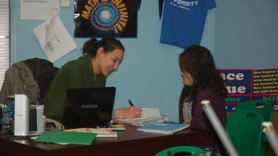 Before school tutoring at Alta Vista Charter Middle School in Kansas City, Mo. (photos courtesy: Katie Boody Adorno)