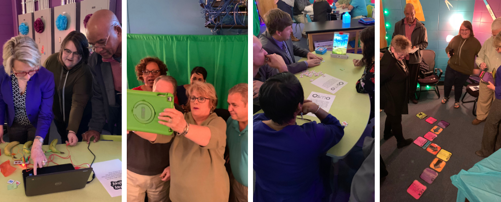 Teachers exploring and learning at the Spark Lab, Image Credit: Faith Plunkett