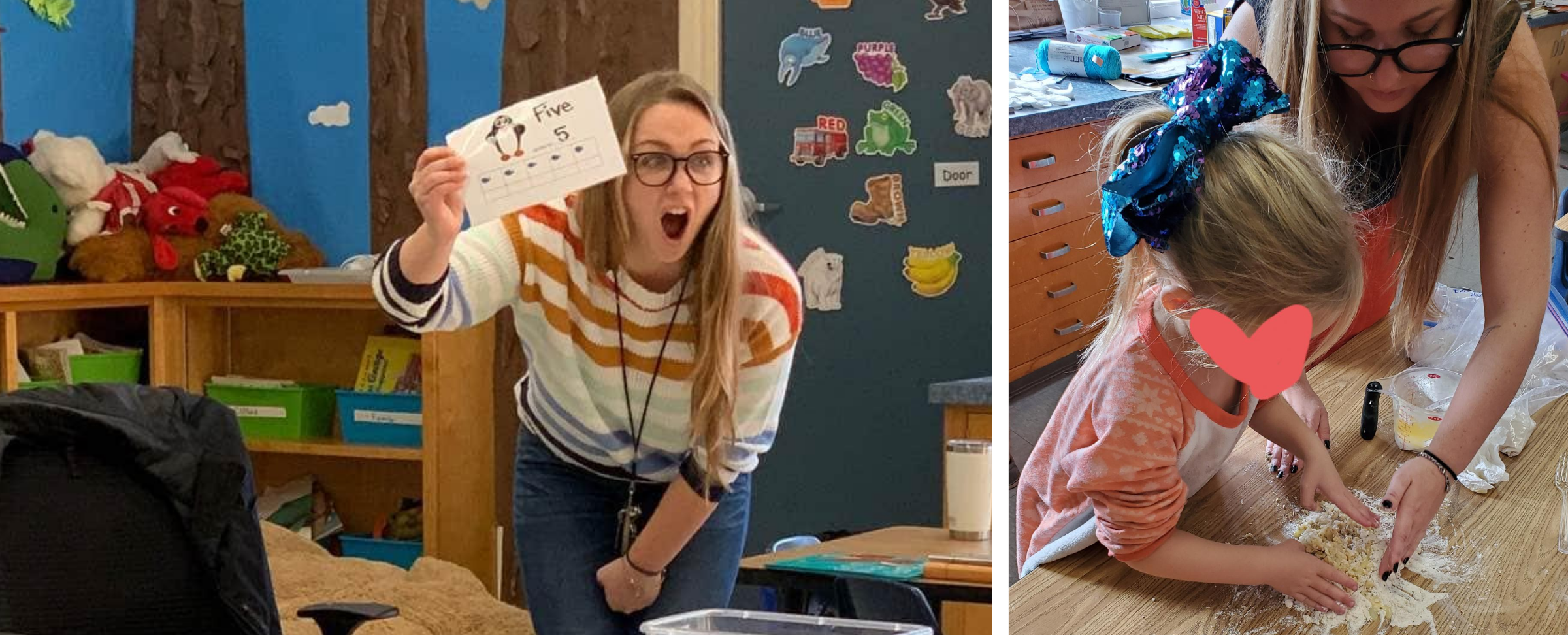 Hannah Long teaching in her T-K/K classroom in Petaluma, Calif. before the pandemic. (Courtesy of Hannah Long)