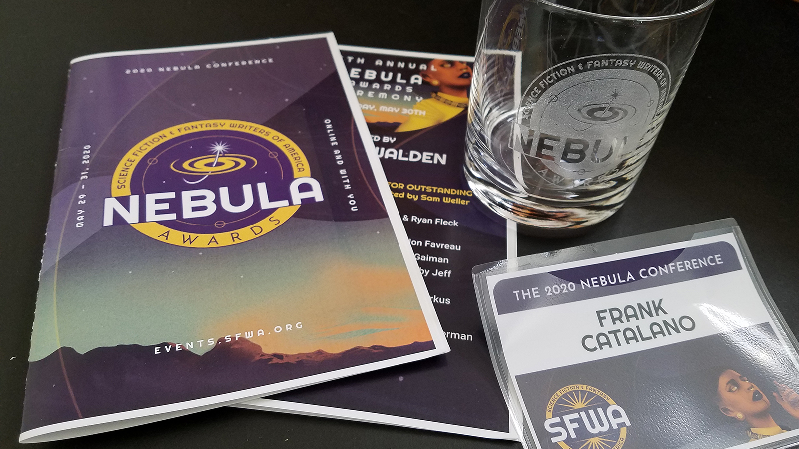 2020 Nebula Conference swag (Photo credit: Frank Catalano)