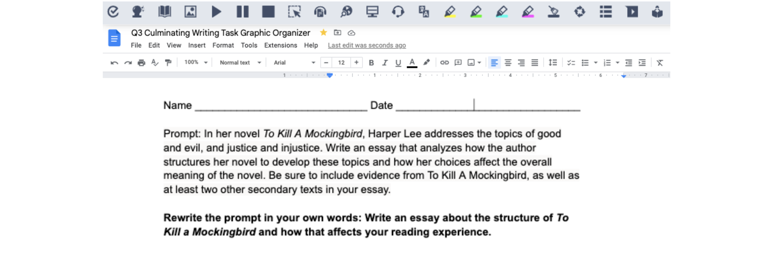 Screenshot of Read&Write; Courtesy of Ryan Fan