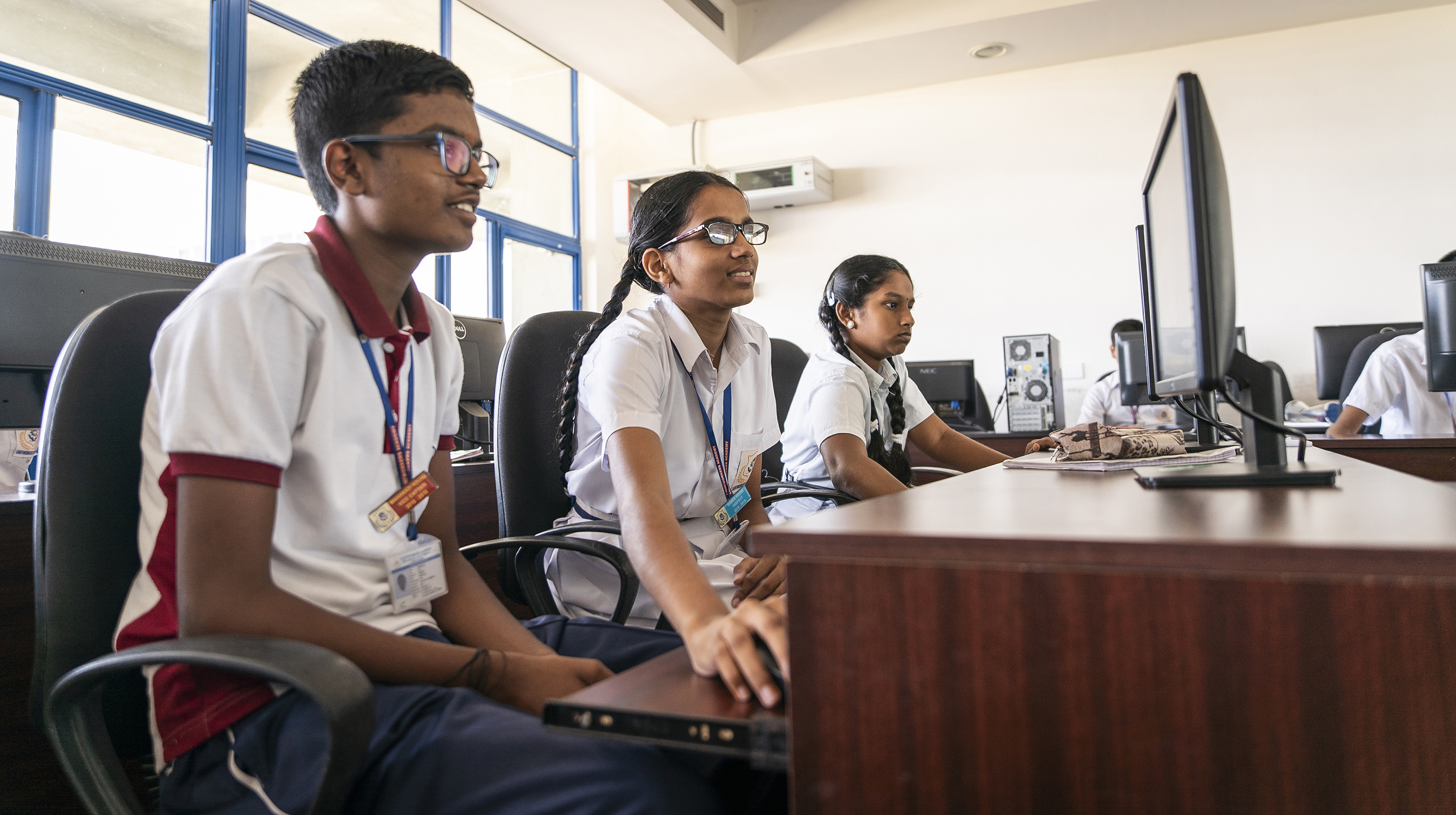 Students in a Code Club in Chennai, India
