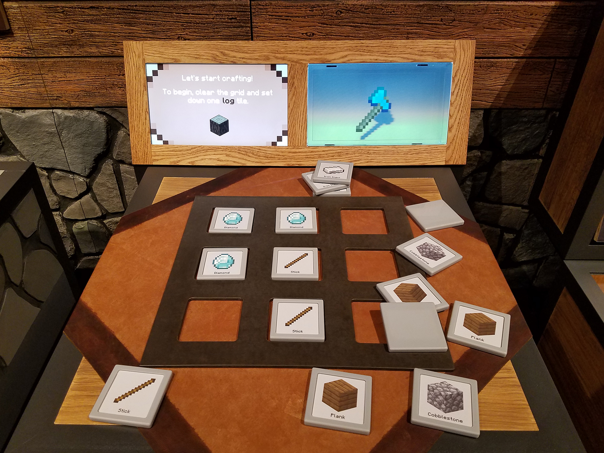 Minecraft crafting table. (Photo credit: Frank Catalano)