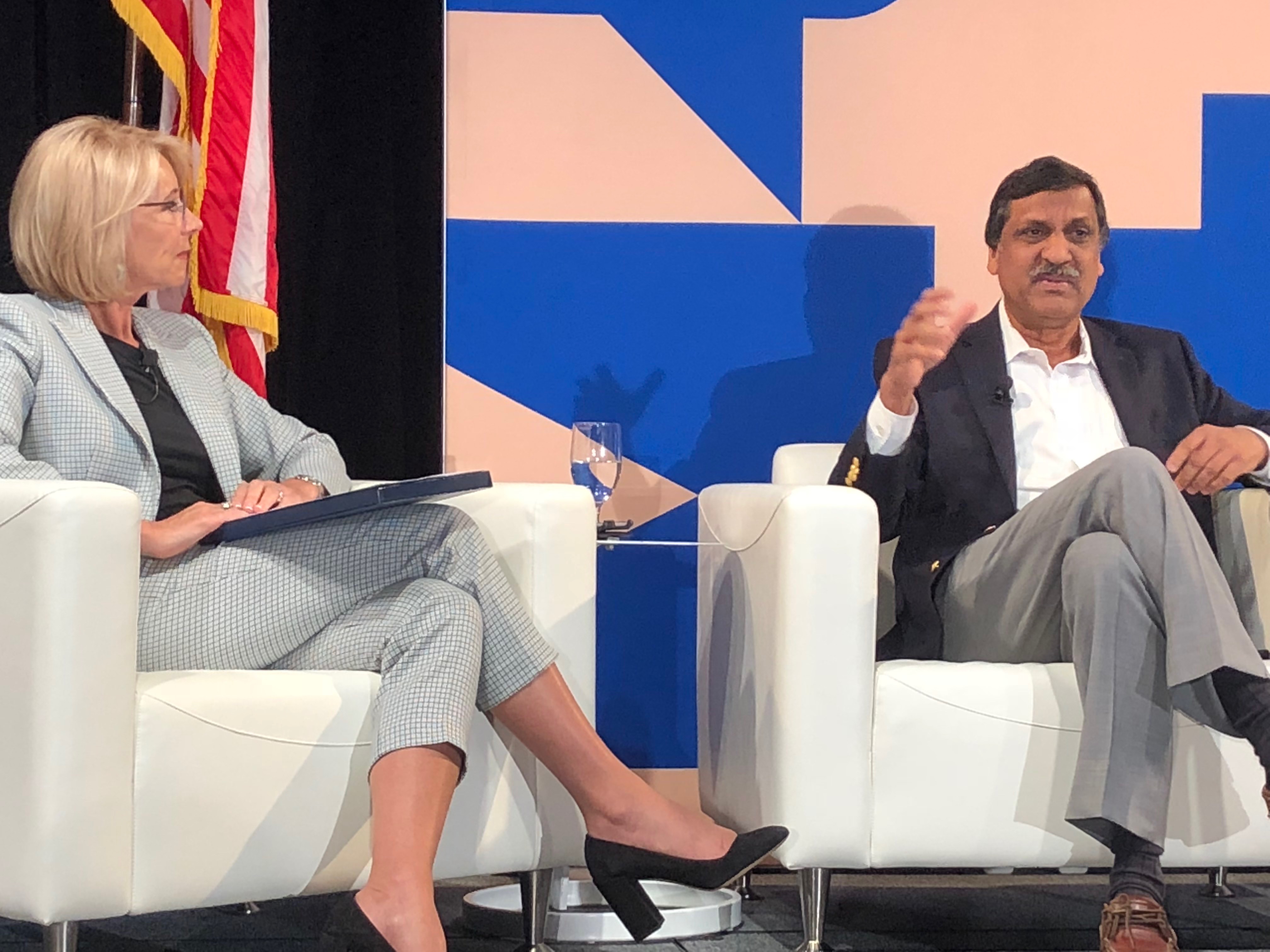 Betsy DeVos and Anant Agarwal at SXSW EDU