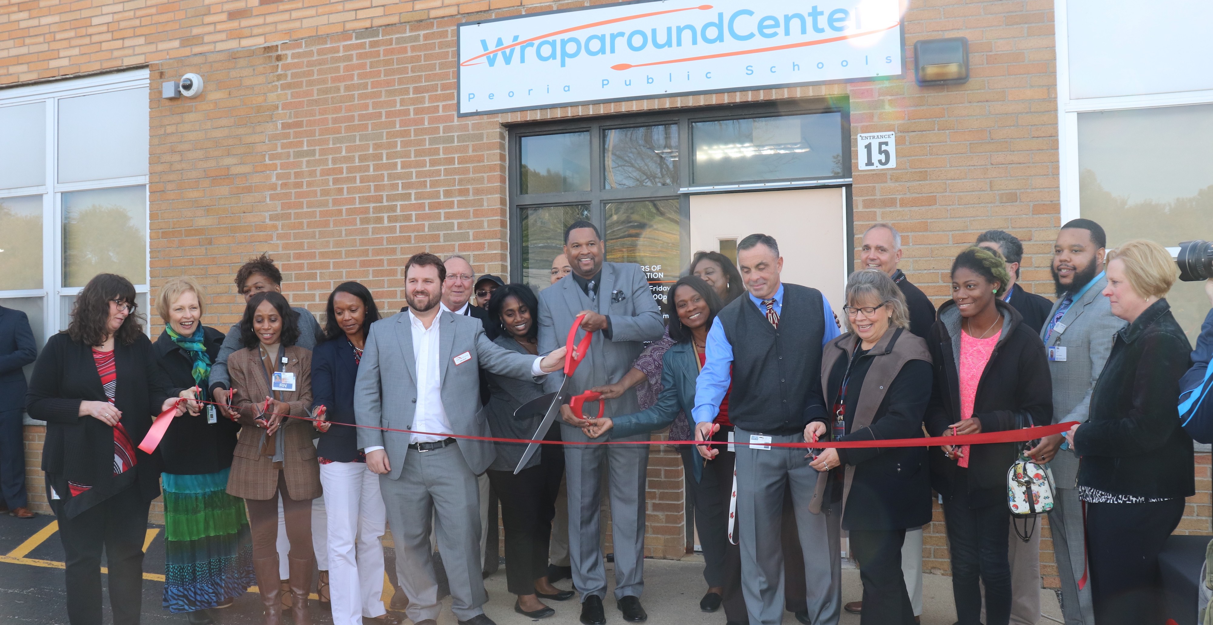 Ribbon-cutting ceremony for Peoria's Wraparound Center. Image Credit: Peoria Public Schools