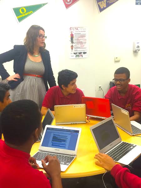 Ms. Batizy rockin' it in the classroom.