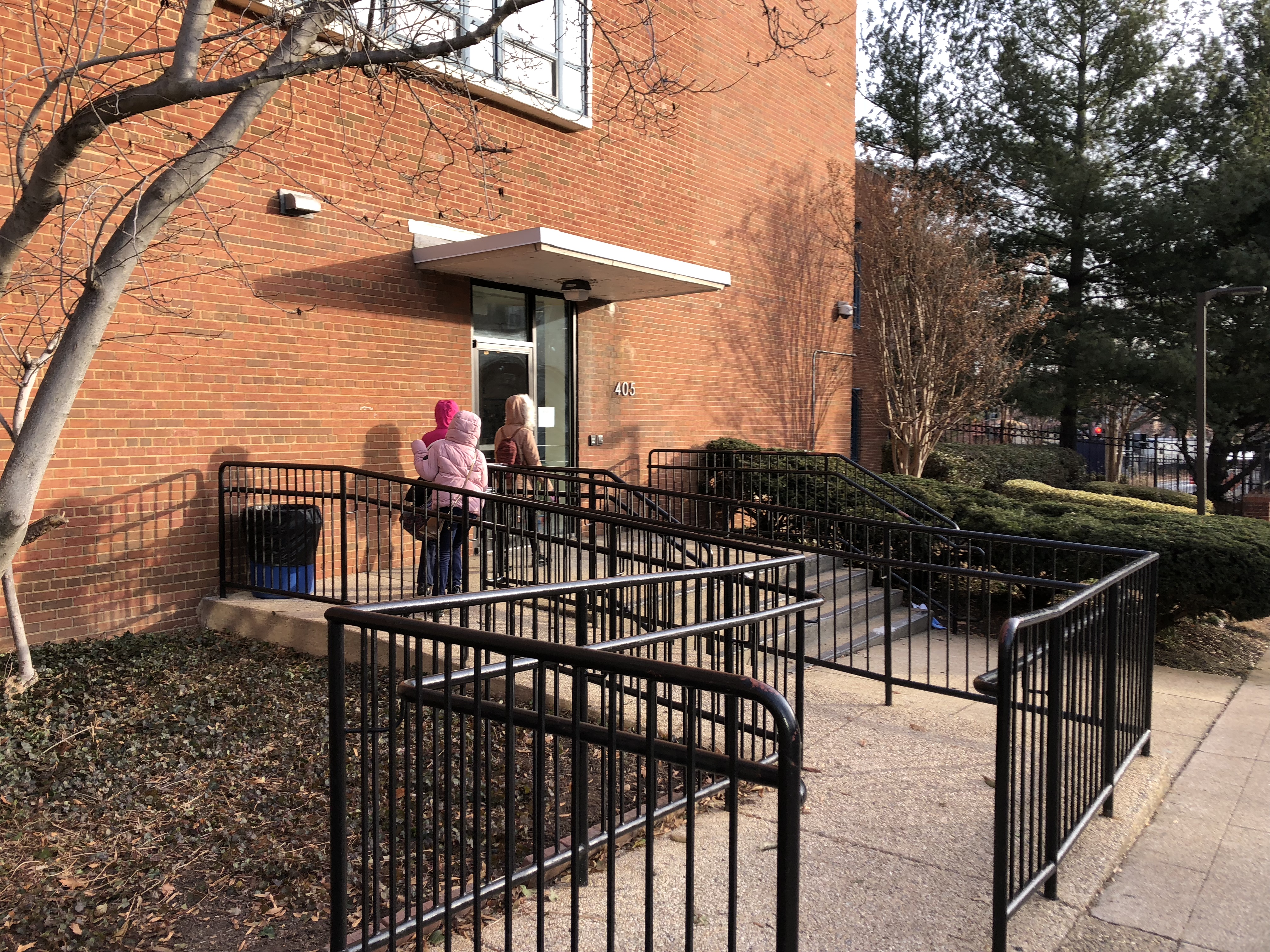 Students entering Howard University Middle School in Washington D.C. Photo Credit: Jenny Abamu