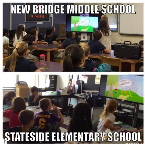 Schools across the district collaborate with teleconferencing tool OnslowView.