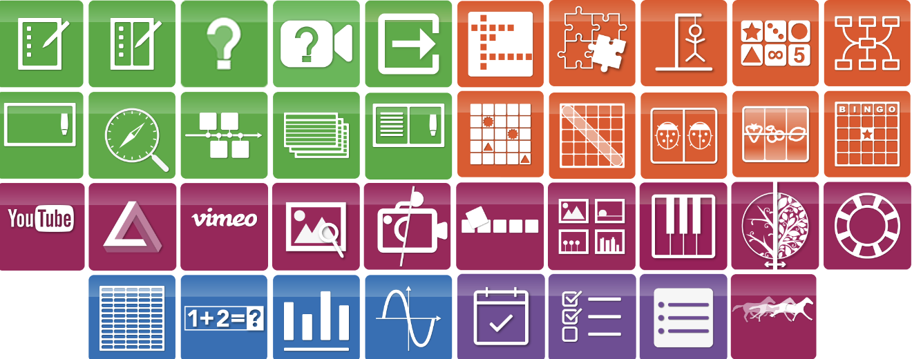 The Widget Library. Image Credit: BookWidgets