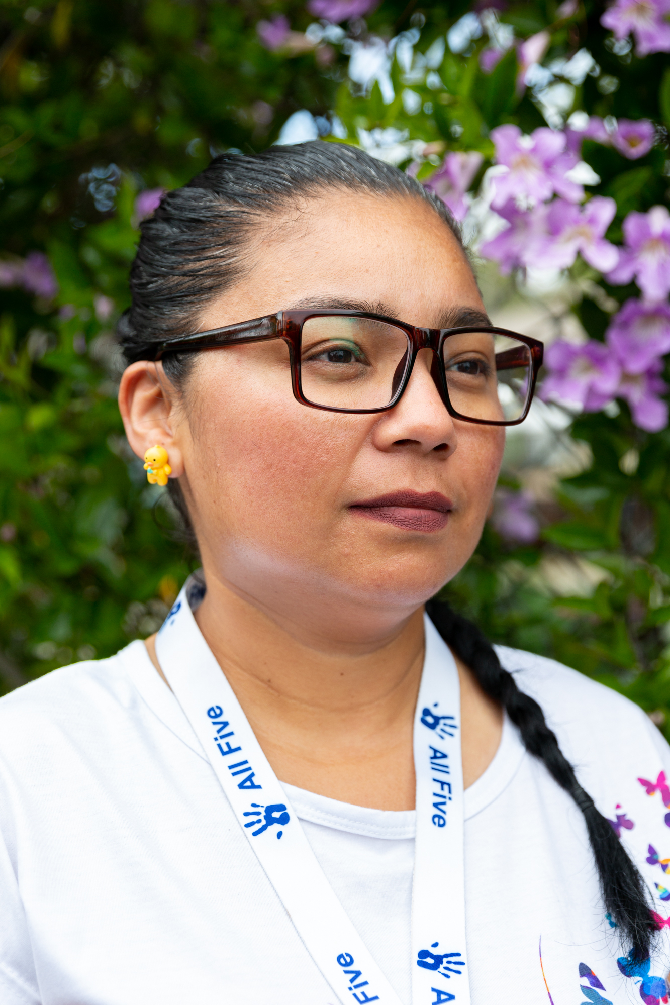 Yadira Mederos De Cardenas, a teacher at the early learning center All Five, in the Belle Haven neighborhood of Menlo Park, May 26, 2023. Photo by Lizzy Myers for The Almanac.