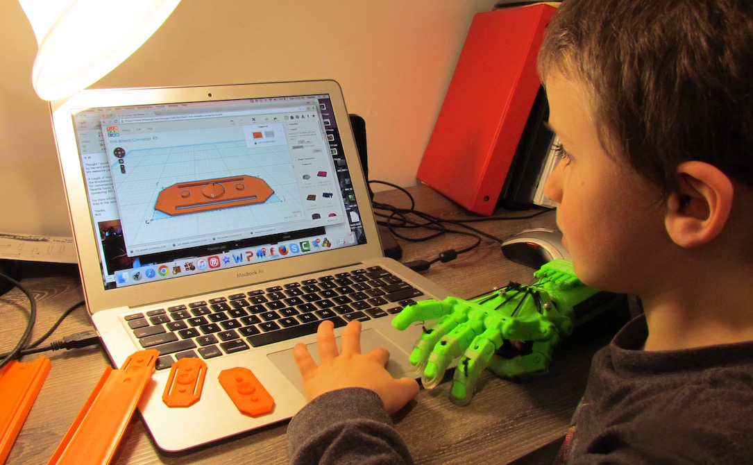 Rich Lehrer's son Max and his 3D printed Robohand