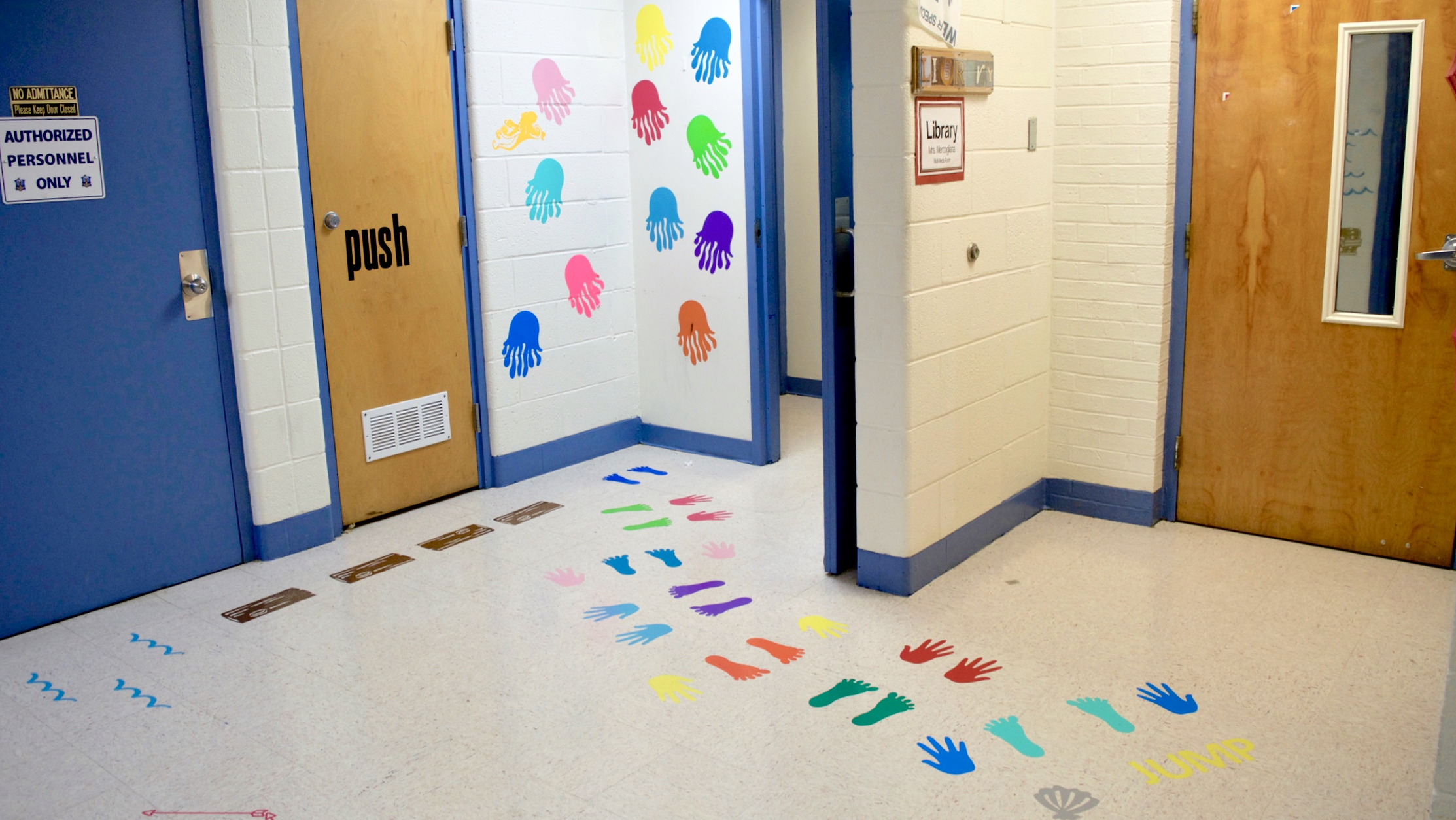The Sensory Trail at Valley Day, created by occupational therapists, provides students a safe outlet to release tension when emotions are running high. (Emily Tate / EdSurge)